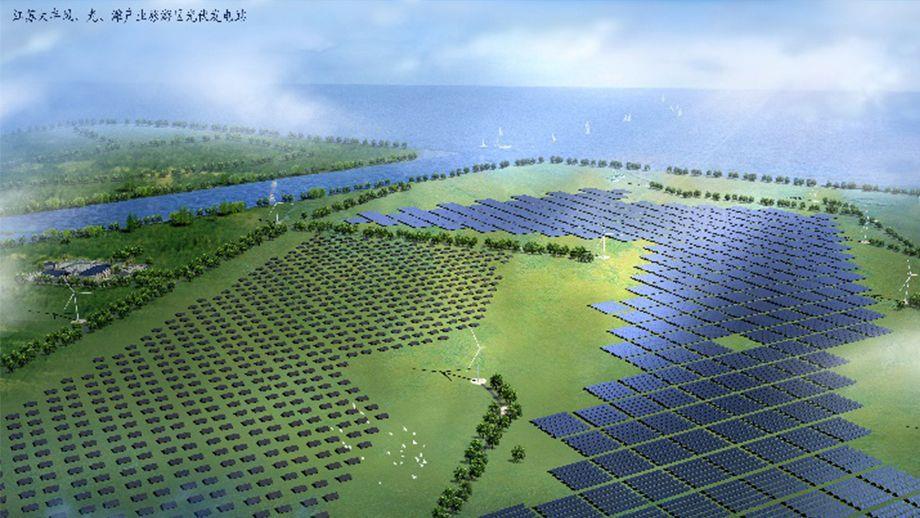 江蘇大豐風、光、灘產業旅游區光伏發電項目